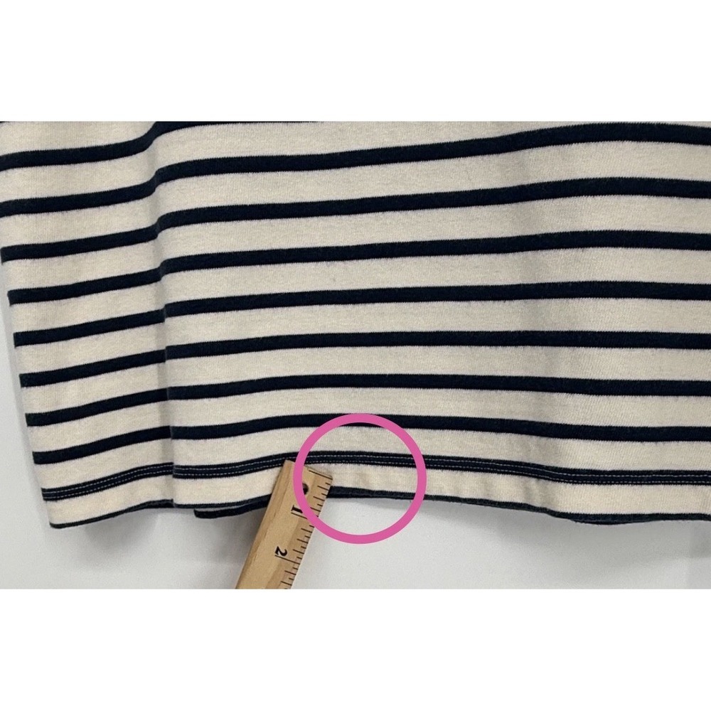 Madewell Dress Womens Medium White Blue Striped 100% Cotton Knit Preppy Nautical - Picture 8 of 8